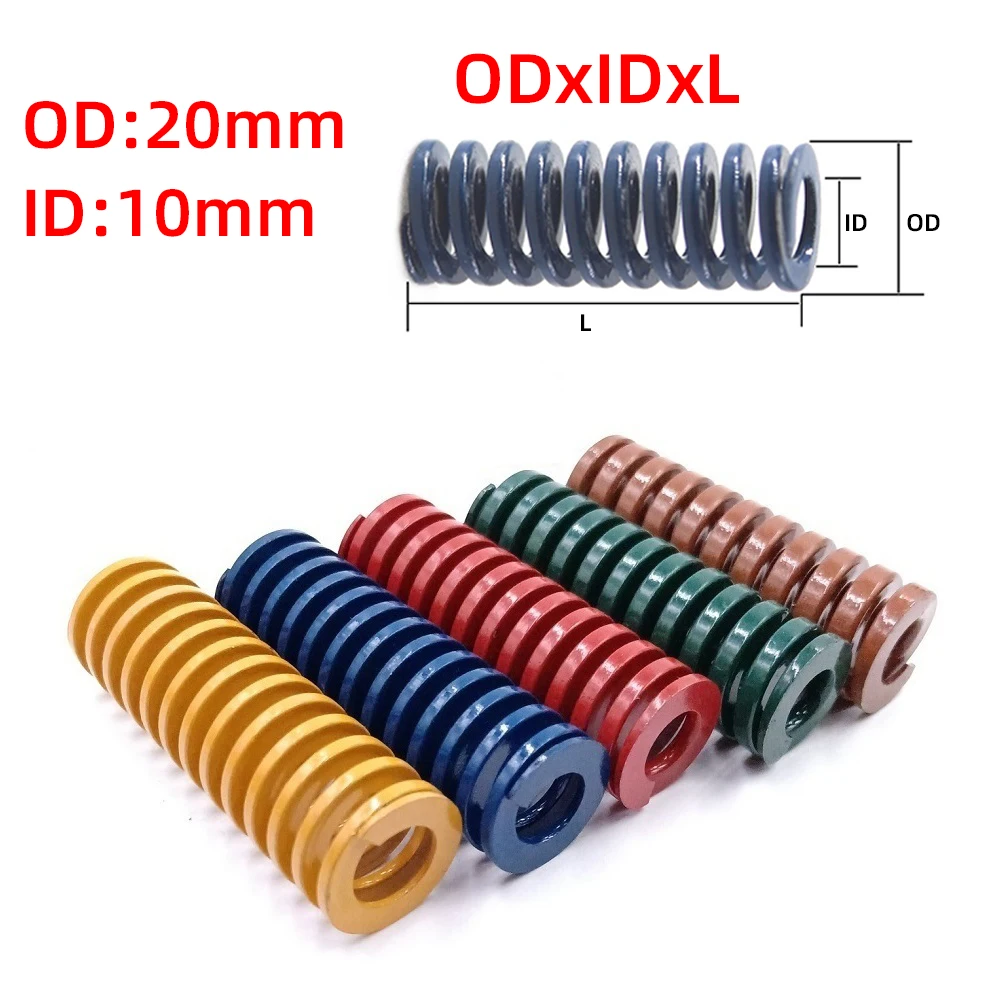 Creamily 1PCS Spiral Stamping Spring Coil Compression Spring Compressed Spring Release Pressure Mould Spring Steel OD20mm ID10mm