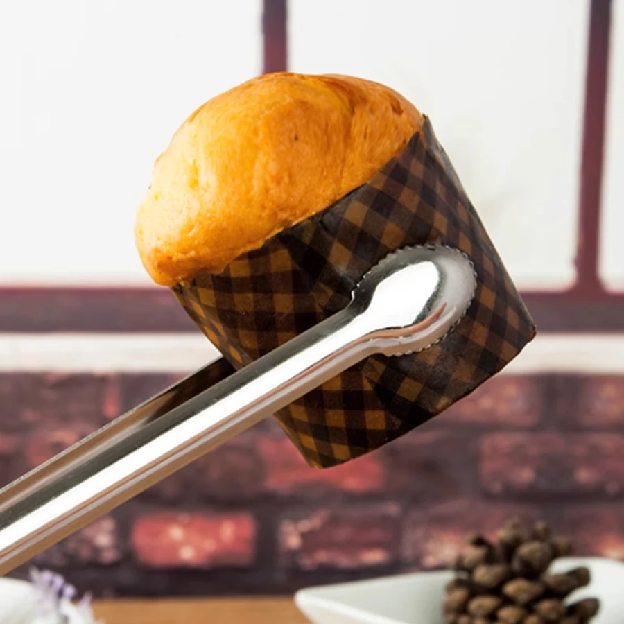 Food tongs 1Pc 304 Stainless Steel Ice Cube Clips Round Head Sugar Food BBQ Pastry Tongs Kitchen Cooking Serving Clamp Bar Barware