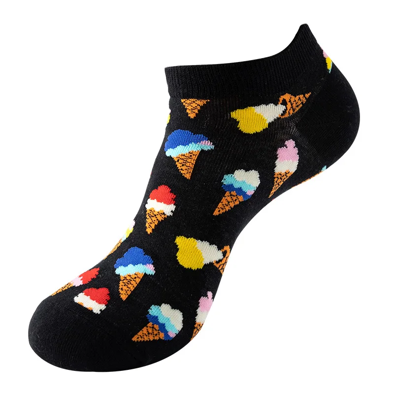 Men's Novelty High-Quality Geometric Fruit and Sushi Patterned Fashion Socks