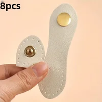 8 pièces 9 cm Boucles de sac en cuir tendance, boutons faits main, fermoirs de portefeuille, fermoirs de porte-cartes pour accessoires de sacs à main DIY 4