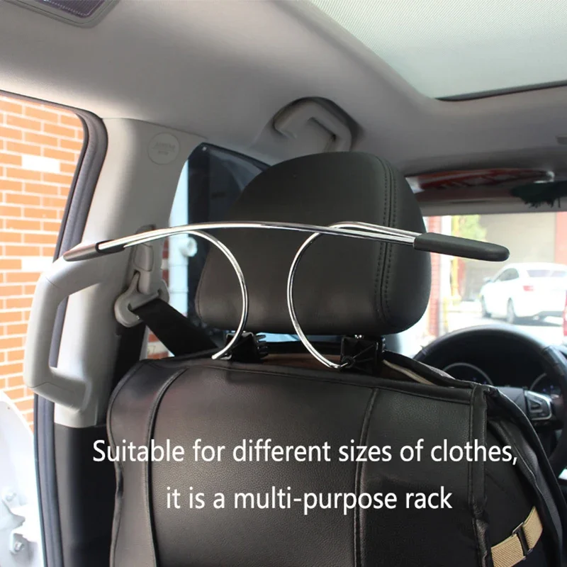 1pc Metal Universal Car Headrest Clothes Hanger | For Jackets, Suits & Shirts | Vehicle Coat Holder