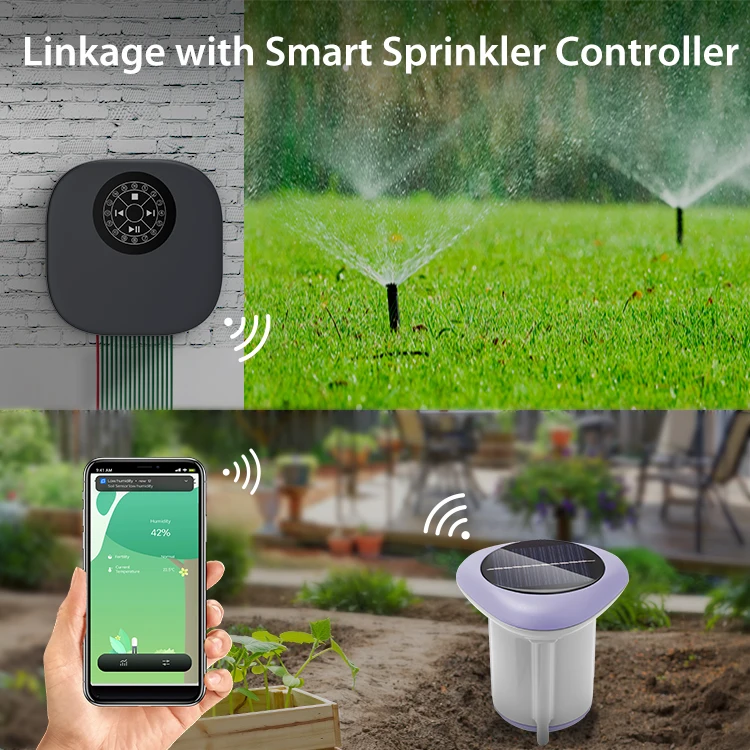 Tuya Smart Zigbee Soil Sensor Planting Temperature and Humidity Meter IP66 Wirel