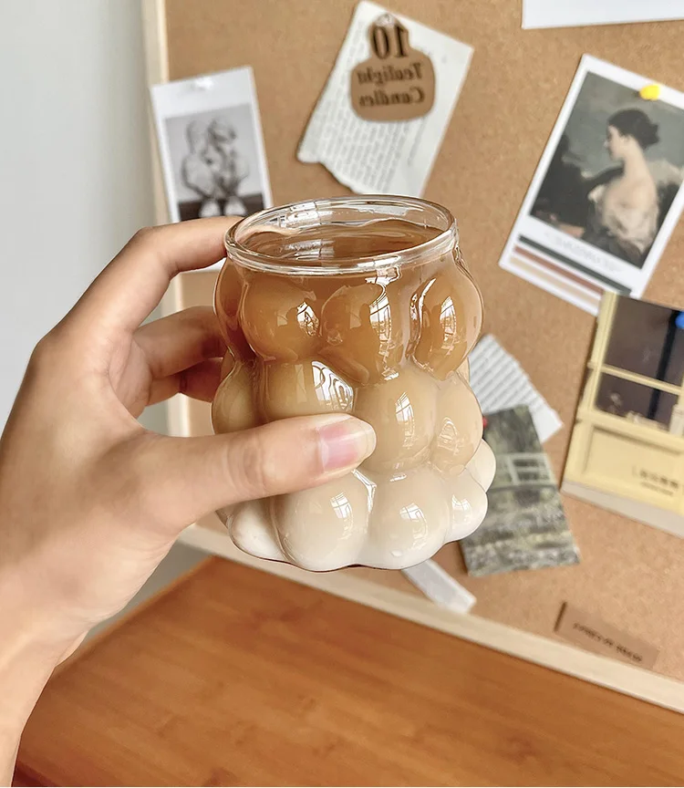 Creative Glass Mug Retro Coffee Milk Cup Transparent Breakfast Cups Wine Latte Cocktail Glasses