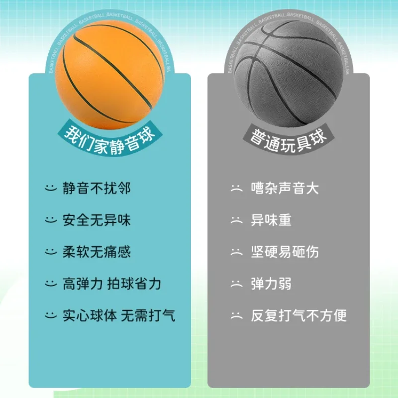 Silent basketball indoor silent training elastic ball does not drop slag sponge children's toy ball