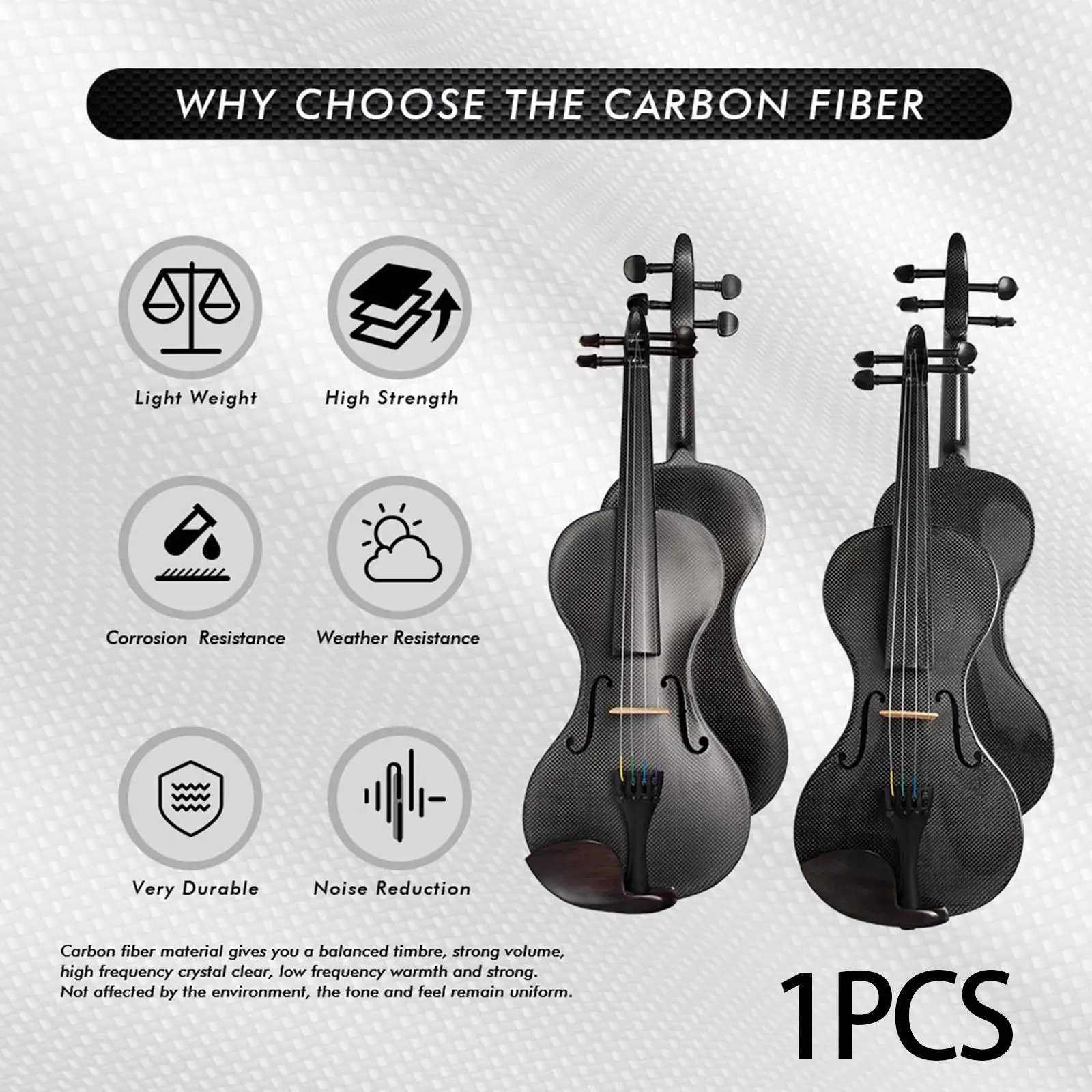 Pure Carbon Fibre Violin Handcrafted Music Instruments Acoustic Violin for Kids Adult Beginners Stringed Musical Instrument Gift acoustic violin