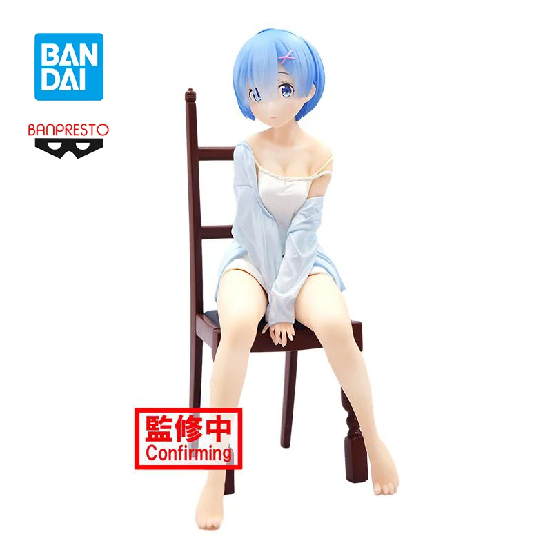 

Original 20Cm In Stock Bandai Banpresto Re:life In A Different World From Zero Pajamas Rem Scenery Model Toys Anime Figure