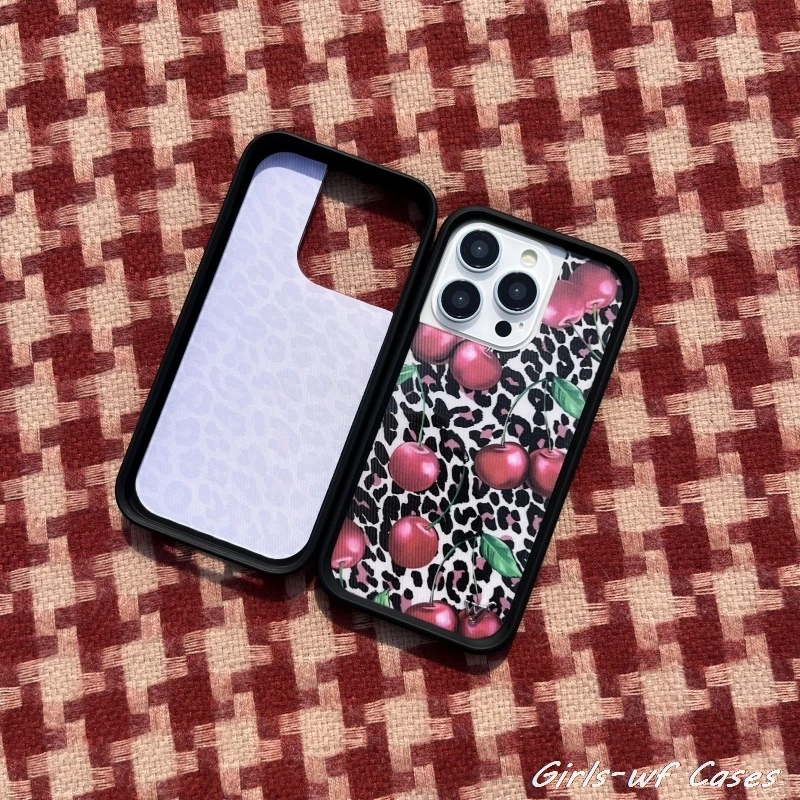 Wildflower Girls Fashion Leopard Print Cherry Tiger Phone Case Cover