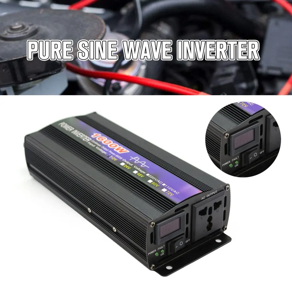 

1000W Pure Sine Wave Inverter Intelligent String Inverter Car Converter Adapter Car Inverter With Digital Display Wholesale