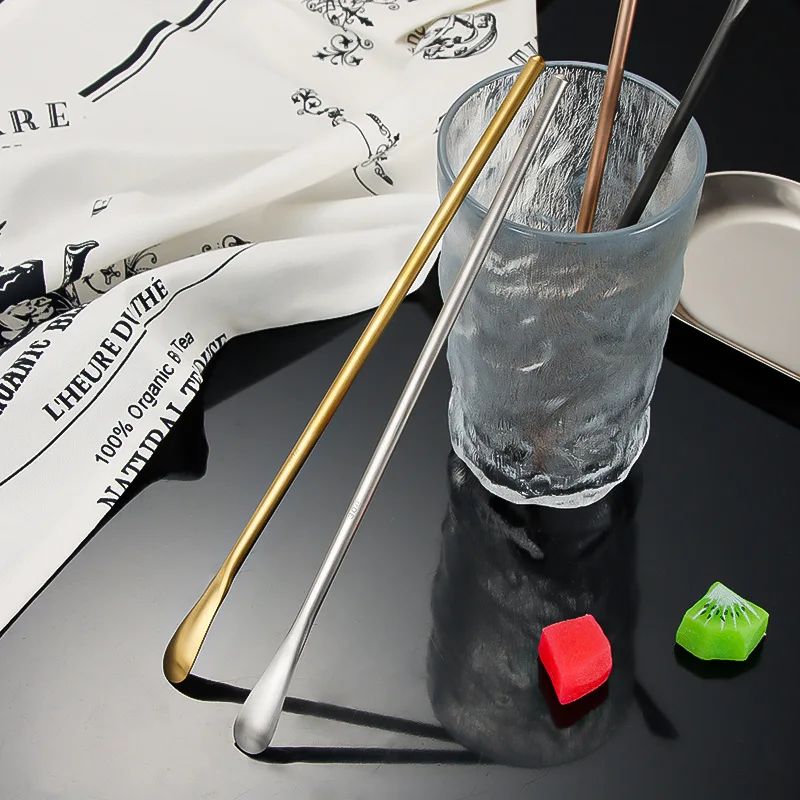 Long Handle Bar Cocktail Mixing Spoons Stainless Steel Multi-size Drinks Muddler Stirrer Bartender Whisky Stir Rod Accessories Cocktail Spoon