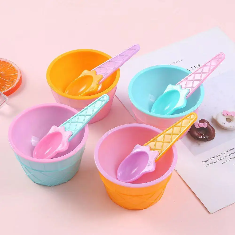 Tableware Ice Cream Accessories Ice Cream Party Cute Tasting Scoop Reusable Kids Cake Plastic Scoop Dessert 1/2/3PCS