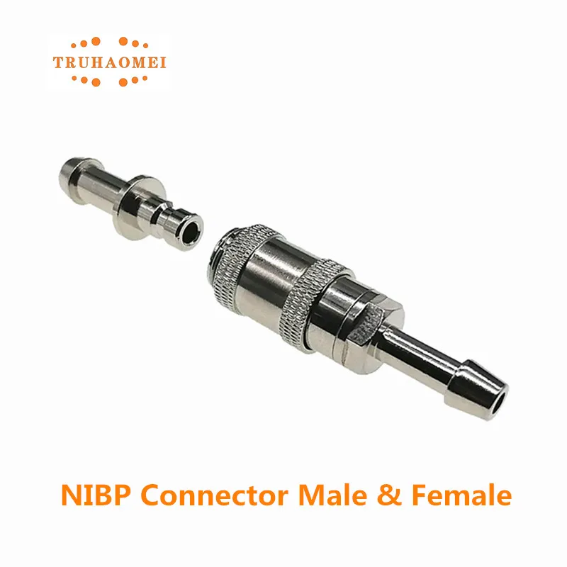 

NIBP Connector Blood Pressure BP Meter Cuff Male and Female Air Hose Interconnect Bayonet Plug For Multi Brands Patient Monitor