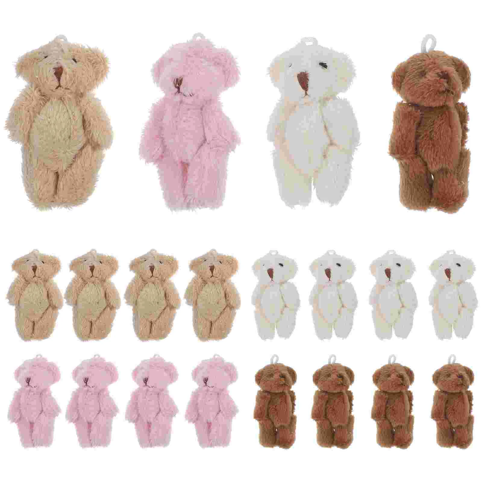 6cm Tiny Bear For Crafts Bear Plush Toys Soft Stuffed Bear DIY Craft Keychain Pendant Bouquet Toy Accessories Gifts