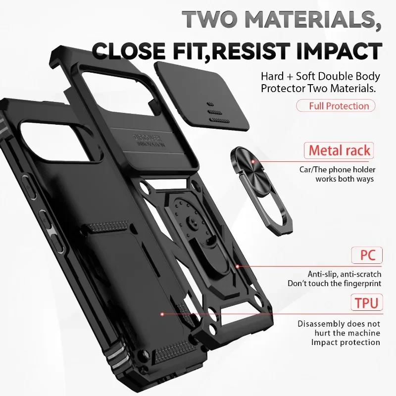 Sliding Window Phone Case with Slide Camera Protective Hard Shell Cover