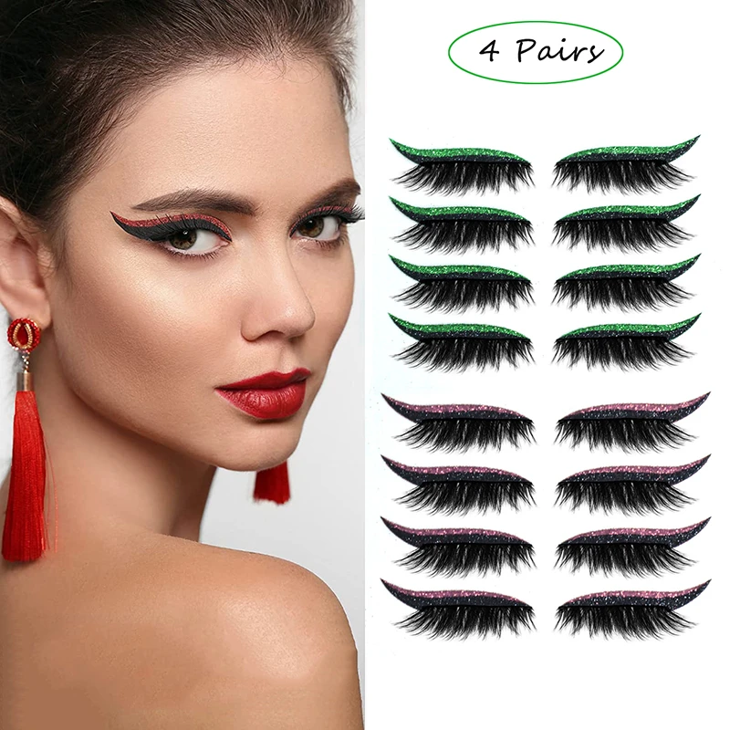8 Pcs Eyeliner Stencils Eyelash Sticker Kit Makeup Fashion Reusable