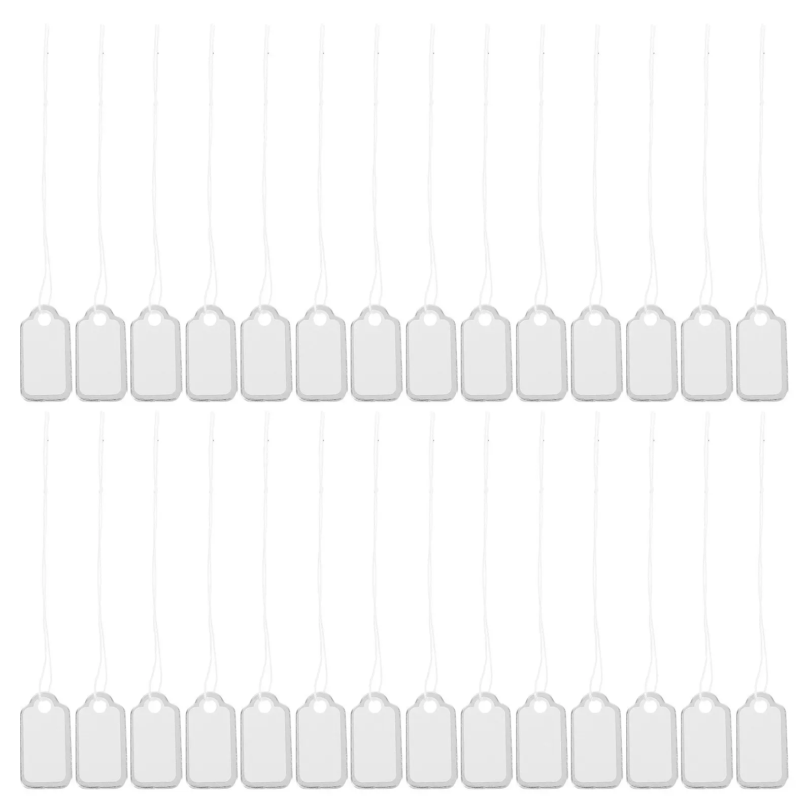 200Pcs Jewelry Tags Cotton String Paper Tags Blank Writable for  Display Necklaces Bracelets Jewelry Packaging