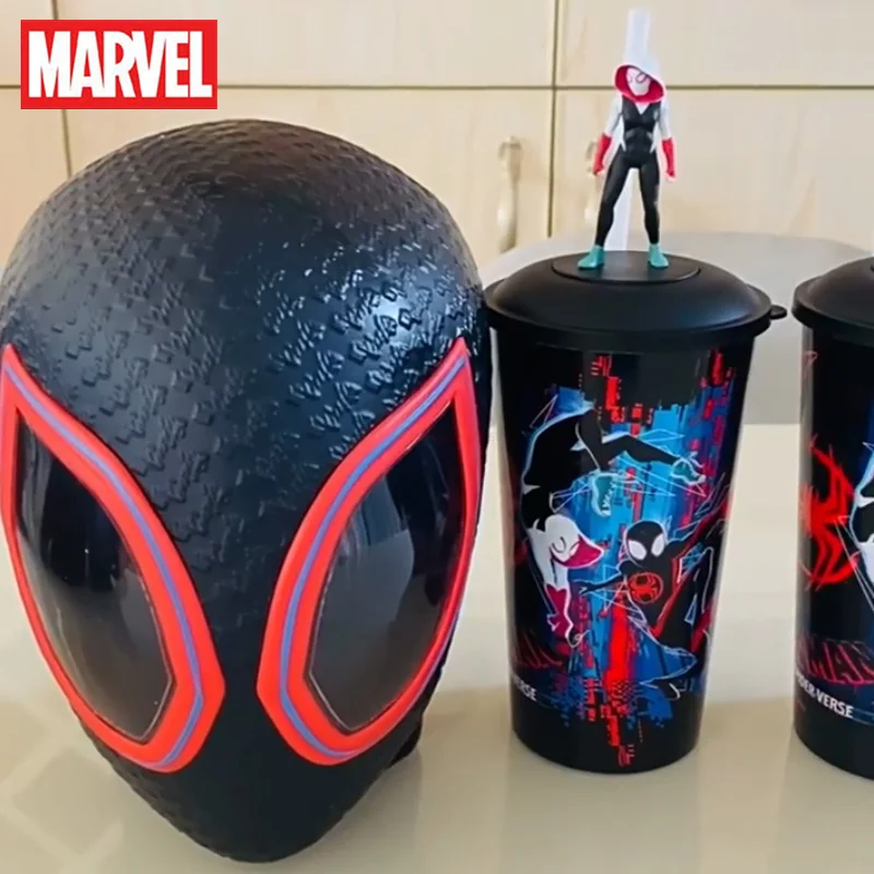 

600ml Spiderman Across The Spider-Verse Movie Miles Morales Gwen Topper Cup Figurine Popcorn Bucket Exclusive Cinema Collectible