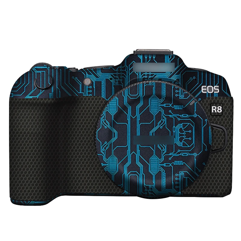 KIWIFOTOS Camera Body Skin Sticker Beschermende Wrap Cover voor Canon EOS R5, 3M Anti-Kras Stickers Decals DSLR Camera Body Skin Film Protector Shield - Schaduw Zwart