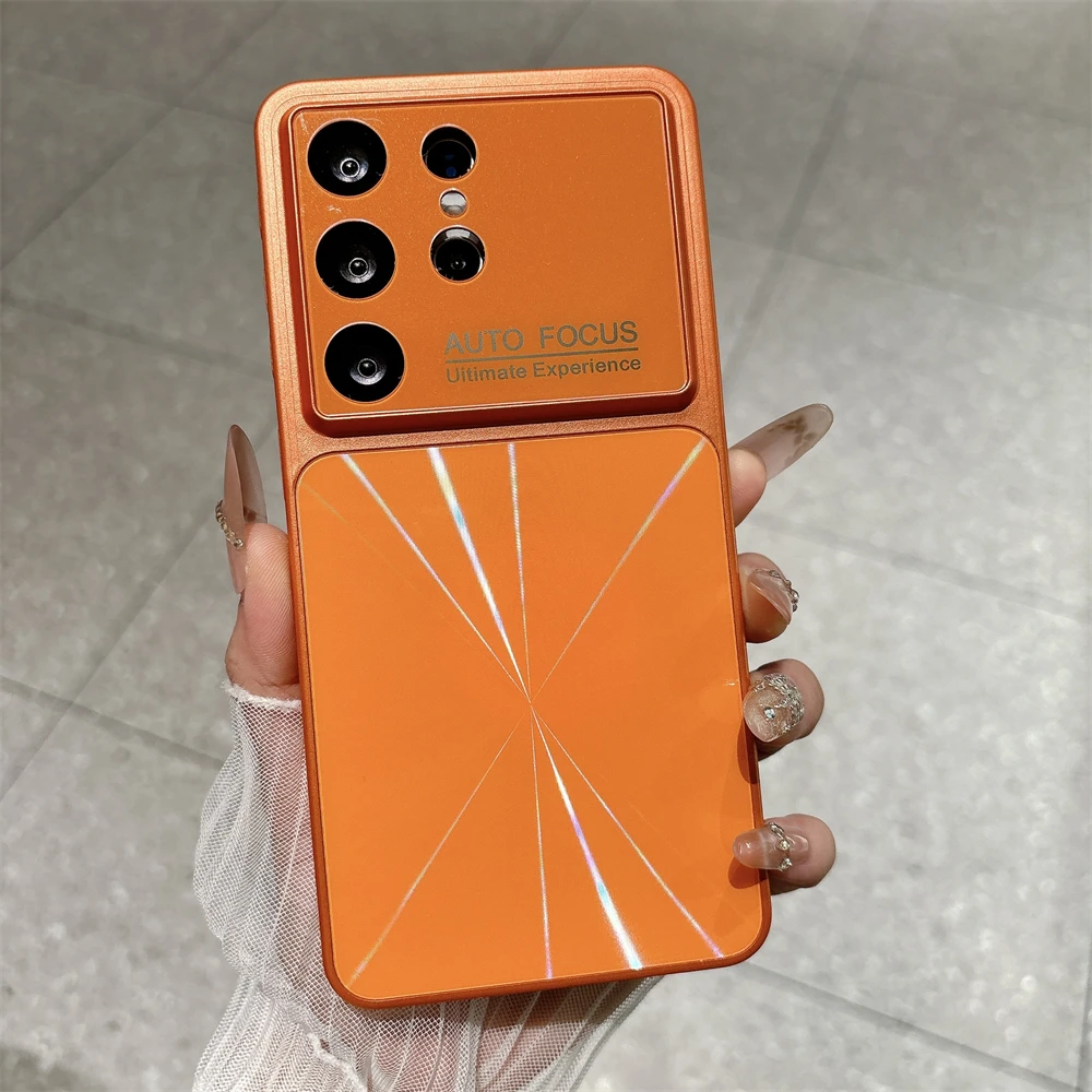 Luxury Dazzling Aurora Phone Case with Large Window & Camera Protection