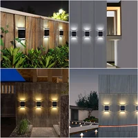 Solar Wall Lamp Outdoor Waterproof Solar Powered Up/Down Lighting for Garden Yard Home Exterior Decoration IP65 Solar Path Light 6