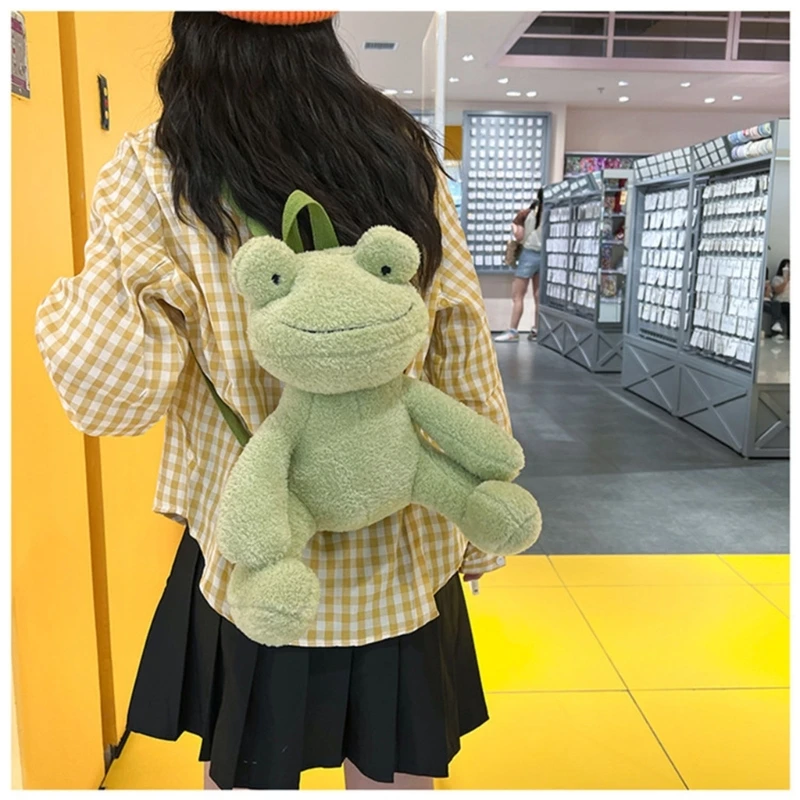 Animal Backpack Shaped Backpack Bag with Adjustable Strap Plush Backpack Cartoon Preschooler Book Bag 4