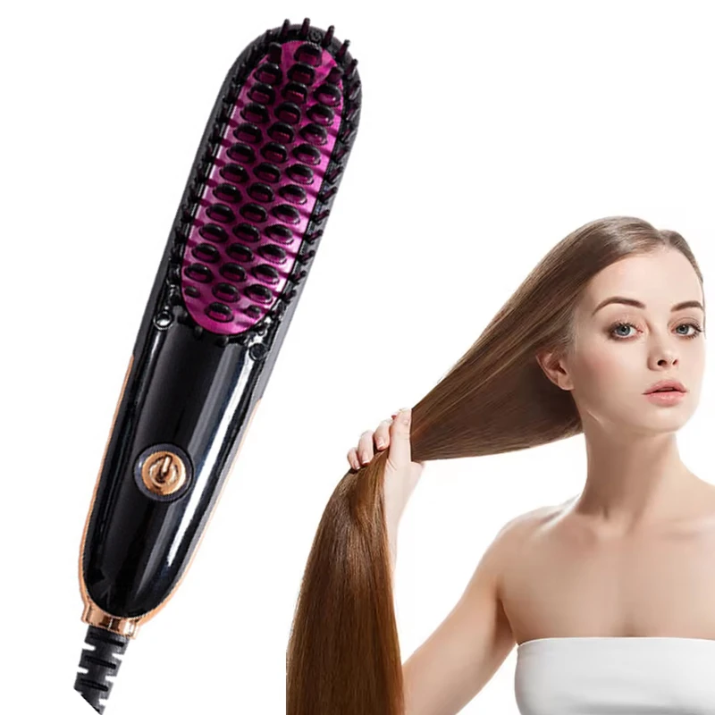 Hot Selling Professional Negative Ion Straight Hair Comb Portable Ceramic Coating Negative Ion Straight Hair Comb