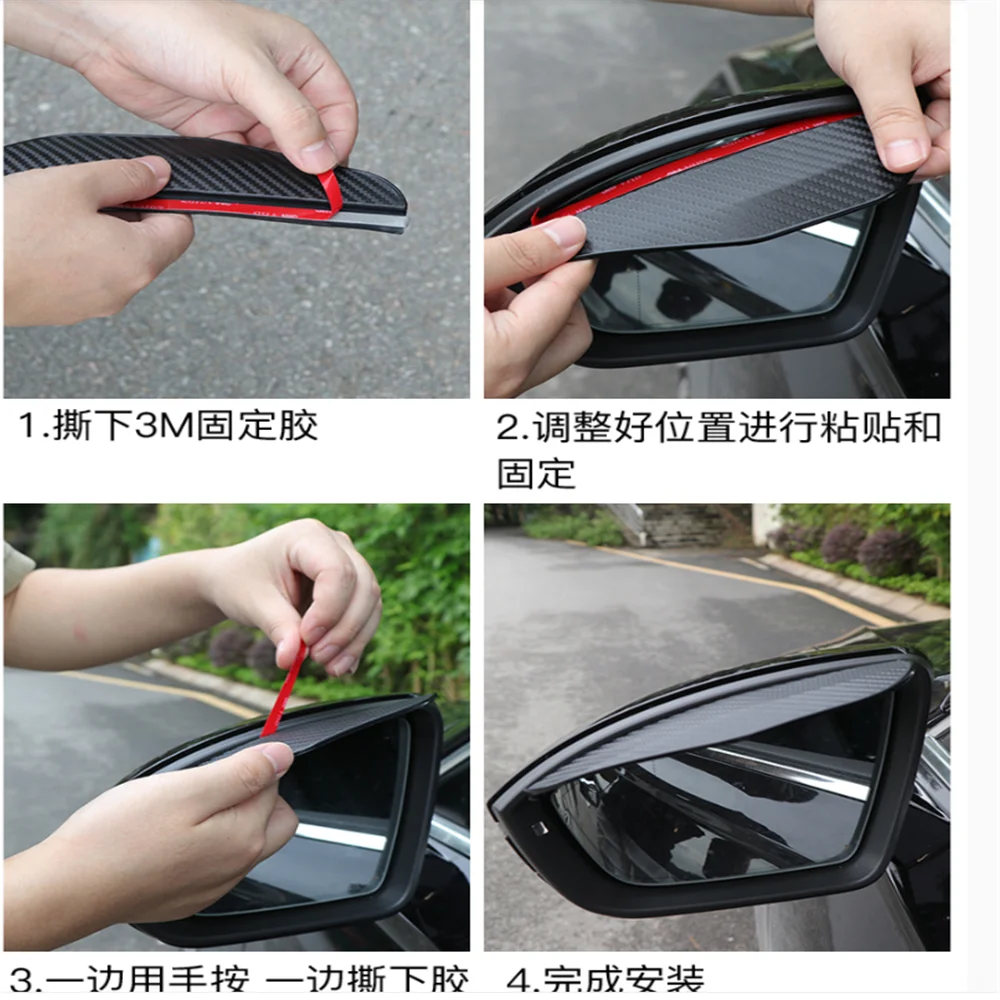 Car Rear View Mirror Rain Eyebrow for Toyota FJ Cruiser RAV4 CROWN VIOS LAND CRUISER