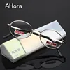 Ahora Retro Metal Oval Frame Reading Glasses For Women Resin Lens Portable Eyewear Lady Vintage Presbyopic Eyeglasses +1.0 to +4 1