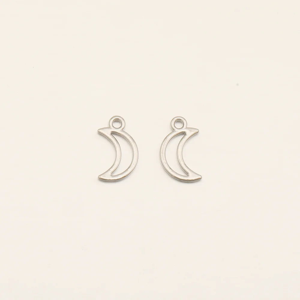 Cordial Design 9*19MM 100Pcs Jewelry Earring Charms/Jewelry Findings & Components/DIY Hand Made/Moon Shape/Zinc Alloy Pendant - cordial