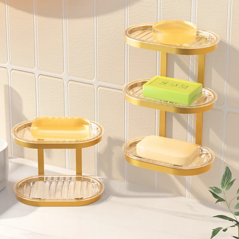 

Bathroom shelves, home wall-mounted bathroom soap dish storage racks