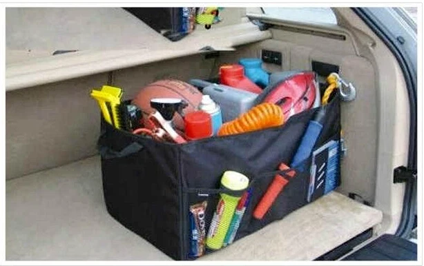 CHIZIYO Car Multi-Pocket Organizer Black Trunk Auto Supplies Back Folding Storage Box Multi-Use Tools Storage Bags
