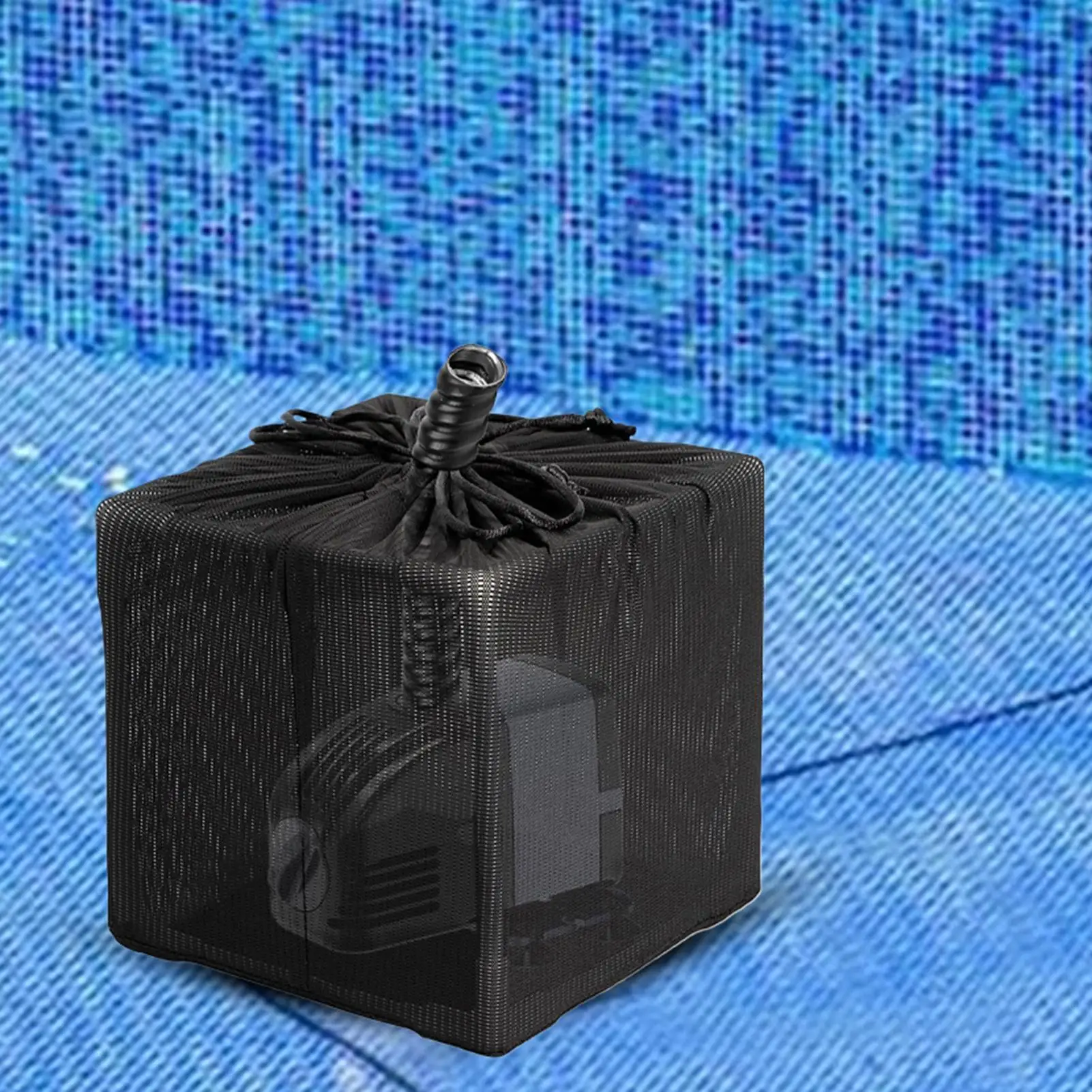 Pond Pump Bag Mesh Filter Bag Anti-Clogging Cover with Drawstring Fine Mesh Screen for Garden Aquarium Fountain Outdoor Backyard
