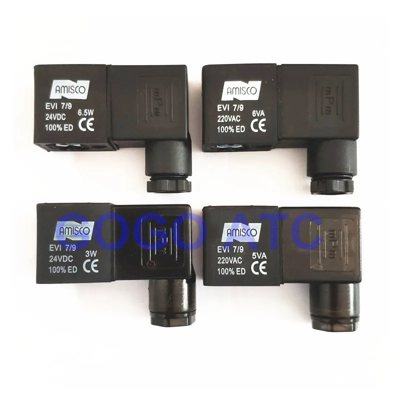 Bobina Elettrovalvola EVI 7/9 – 220V 5VA O 24V 6,5W, Ricambio Per Sistemi Pneumatici E Idraulici
