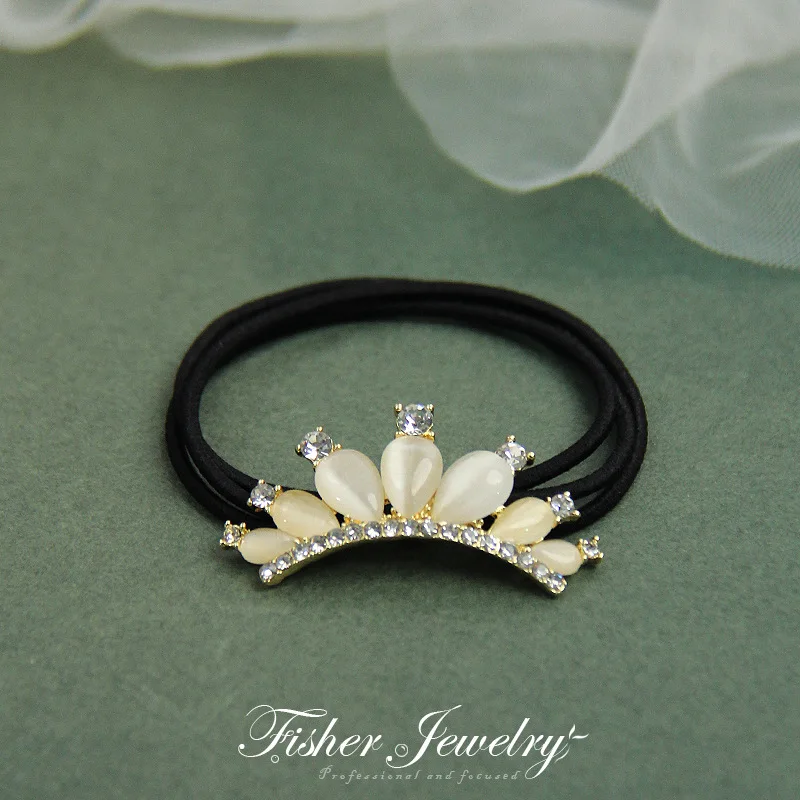 Elegantes Opal Metall Haar-scrunchies Für Damen Und Mädchen_voghion.com
