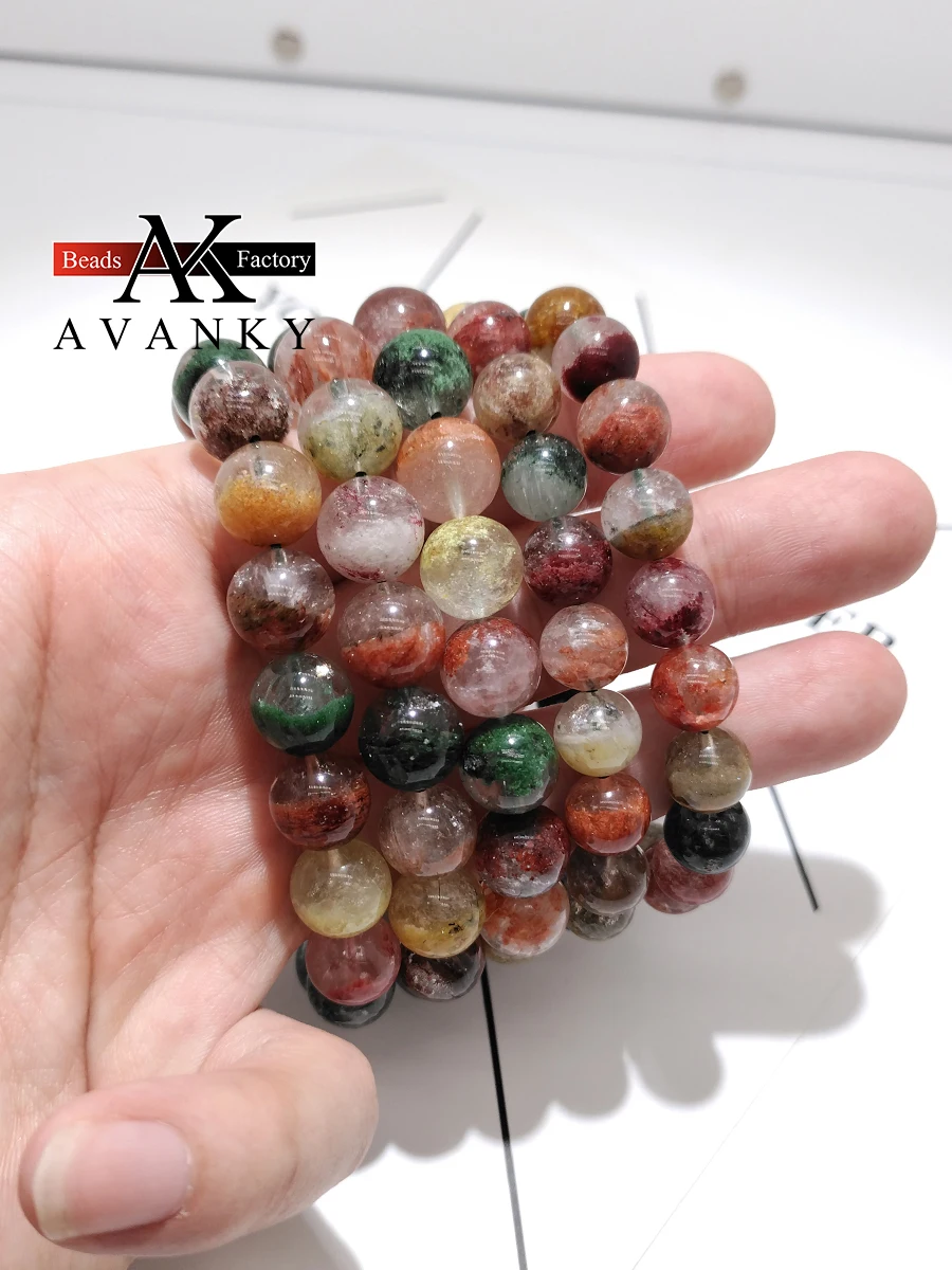 Natural Color Ghost Crystal Green ghost Single Lap Necklace For Women Girl Birthday Gift Fresh Bracelets Fashion Jewelry 8-12mm