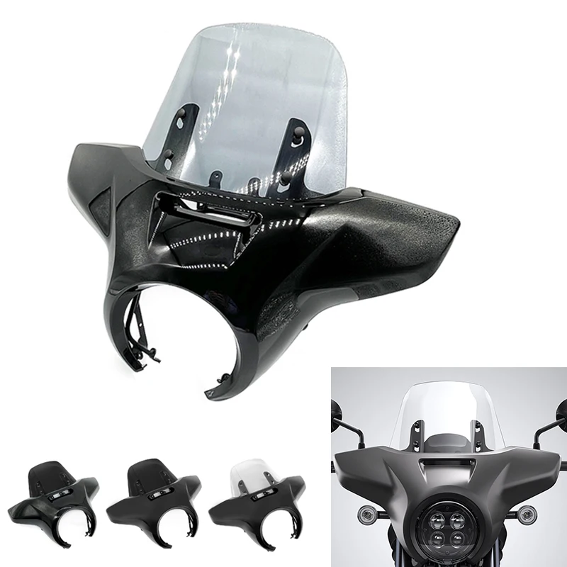 Protectores De Manos Paramanos Para Honda Rebel 1100 (CMX1100) 2017-2023 - Negro, ABS, Contra Viento Y Golpes