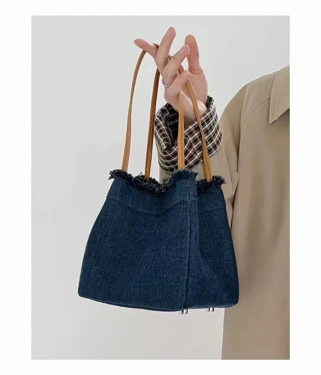 Buy Denim Boho Bucketbag  Bohemian Denim Bucket Bag — Tufu Design