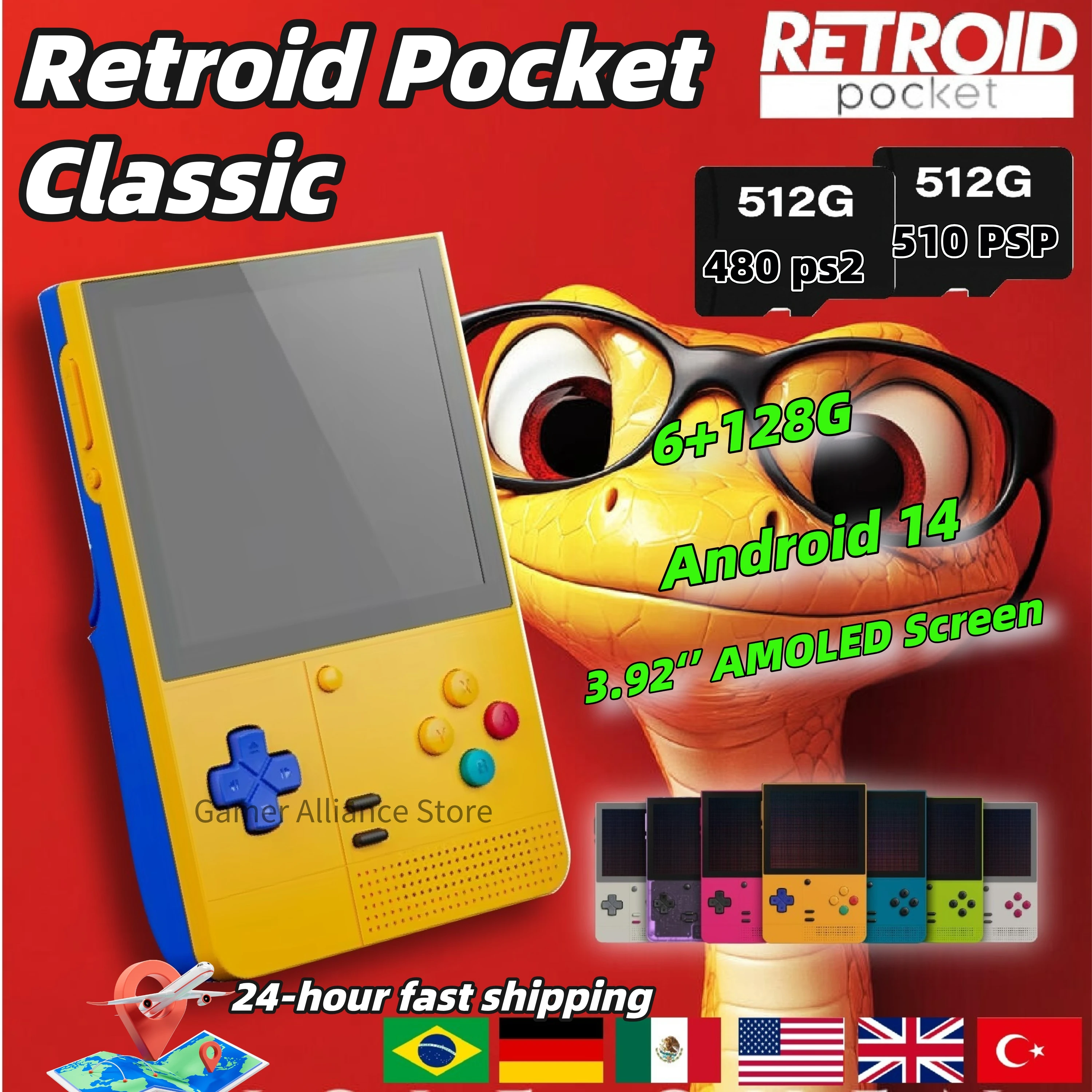 Retroid Pocket Classic RP Classic Retro Handheld Game
