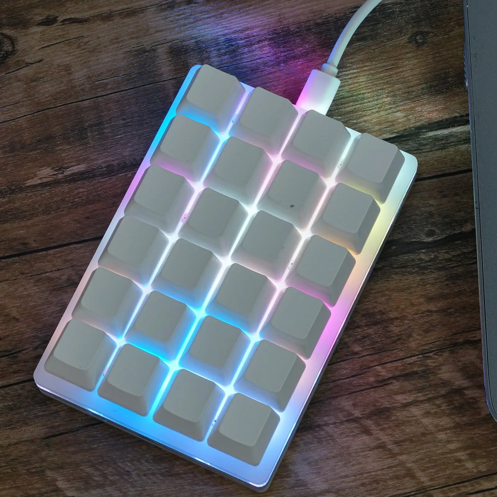 

24 Key Mini White Custom Mechanical Keyboard Gaming Keyboard Sayo Device Shortcut Programmable Keypad
