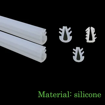 1-5Meter U Channel Silicone Sealing Strip For Sliding Doors Glass Protective Shower Door Ka Tiao Anti-collision Strip Soundproof