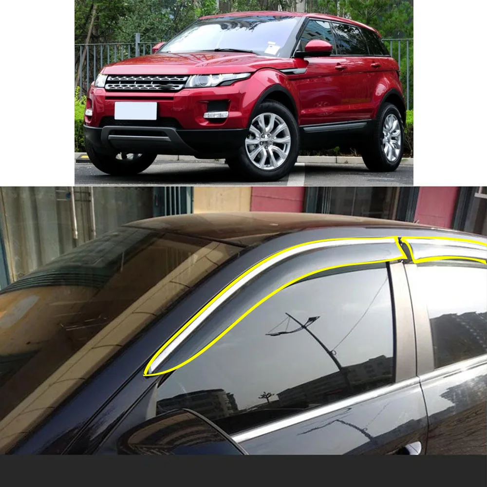 

Наклейка оконное стекло ветрозащитный козырек защита от дождя/солнца для LAND ROVER RANGE ROVER Evoque 2011 2012 2013 2014 2015 2016 2017 2018 2019
