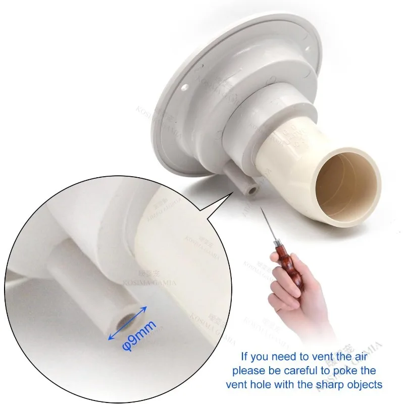 Exterior Hatch Black/White Round Gravity Water Inlet with Lock RV Accessories Caravan for RV Boat Camper Trailer Car Accessories - 4