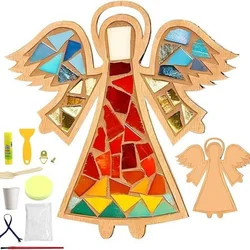 Bright Feather DIY Mosaic Kit - Creative Stained Glass Craft (J)