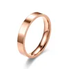 4mm Simplicity Flat Stainless Steel Rings Japanese Korean Fashion Glossy Titanium Steel Finger Rings Youth Boy Girl Jewelry Gift 3