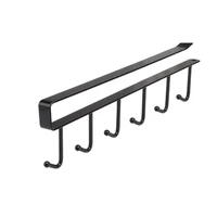New Kitchen Shelf Rack Storage Clothes Hanging Organizer Cup Holder Glass Mug Holder 6 Hooks Storage Rack Kitchen Accessories 1