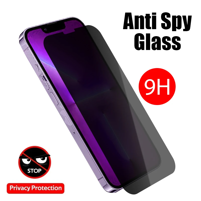 Anti Spy Screen Protectors On Iphone 13 12 11 Pro Max 13 12 Mini Privacy Glass On Iphone Xs Max