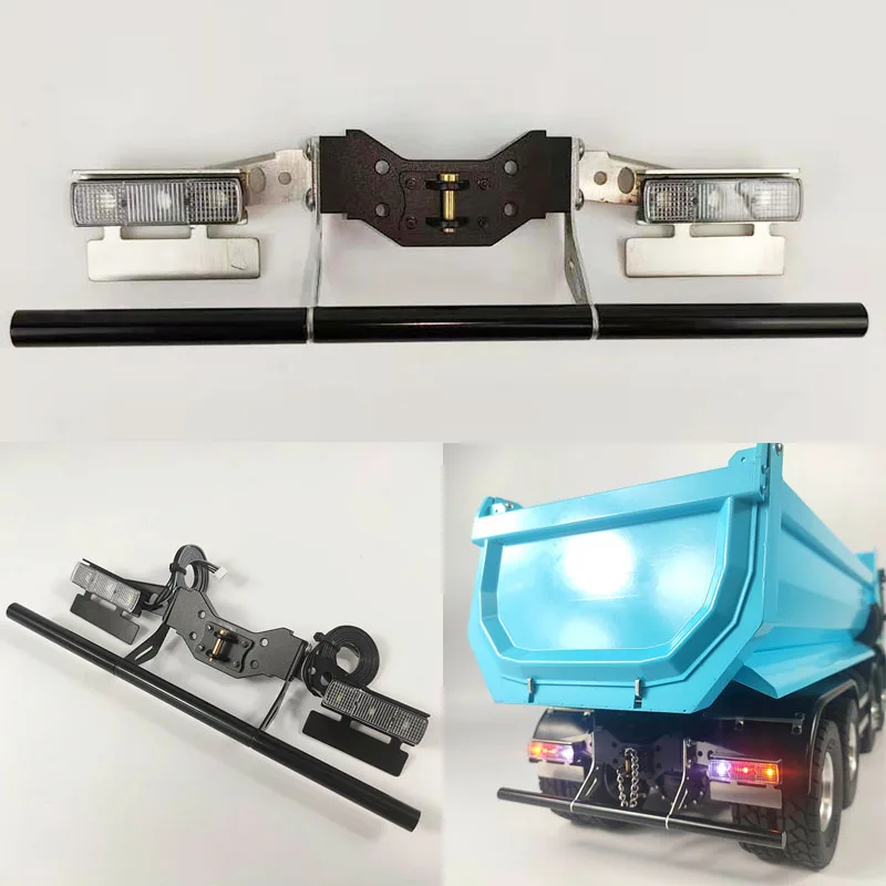 

Metal Tail Beam and Tail Light Set Upgrade Parts for 1/14 Tamiya RC Truck Trailer Tipper Iveco DIY Modification Car Accessories