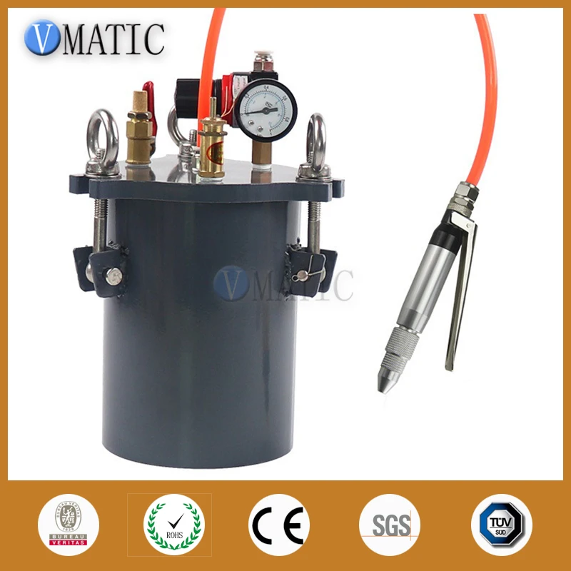 

Free Shipping Fluid Glue Adhesive Dispensing Stainless Steel Pressure Tank With Pneumatic Valve Equipment Set