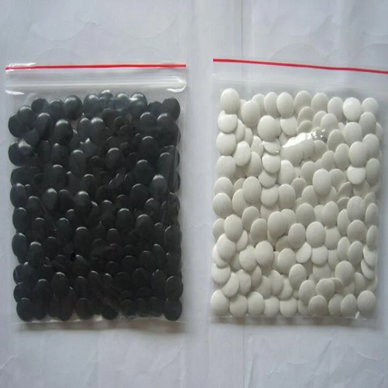 Small Plastic Weiqi board game chess pieces Small Double Convex Black and White Mini Chessmen 361 Grains