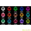 Bescon Crystal Clear (Unpainted) Sharp Edge DND Dice Set of 7, Razor Edged Polyhedral D&D Dice Set for Role Playing Games 3