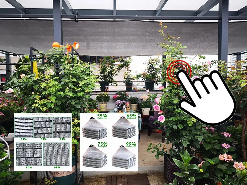 Description Picture 3 of item4/6/12PIN Black Sunshade Net Anti-UV Plant Cover Mesh Garden Sun Shed Gazebo Awning Outdoor Sun Shade Netting Shading 50~90%